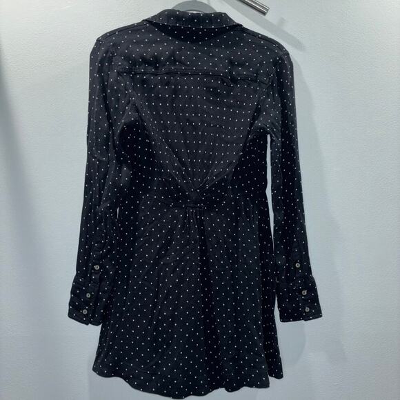 Free People This Town Long Sleeve Polka Dot Shirt Dress | Size Small - Picture 9 of 15